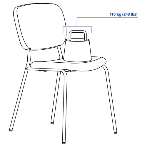 Illustration with measurements for the product: LISABO.