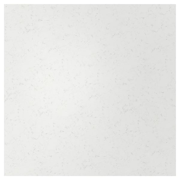 LOCKEBO Custom made worktop, white marble effect/glass composite, 1 m²x2.0 cm