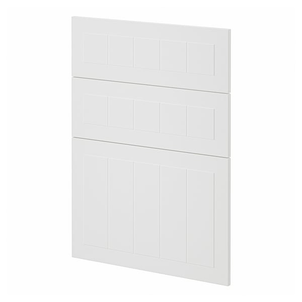 METOD white kitchen cabinet: three-panel design, fiberboard and polyurethane paint, rectangular shape.