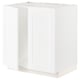 White METOD kitchen cabinet, modern design, square shape, wooden material.