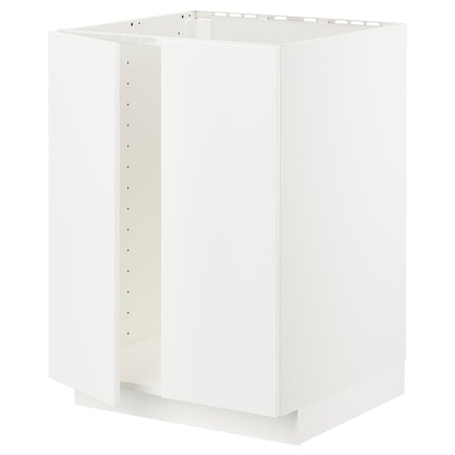 White METOD kitchen cabinet, sleek design, square shape, modern look.