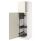 White METOD kitchen cabinet with shelves and hooks.