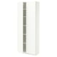 METOD High cabinet with shelves, white/Aspudden matt white, 80x37x200 cm