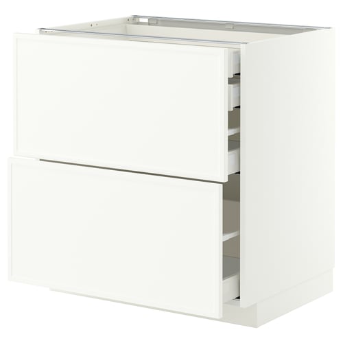 METOD / MAXIMERA Base cb 2 frnts/2 low/1 md/1 hi drw, white/Aspudden matt white, 80x60 cm