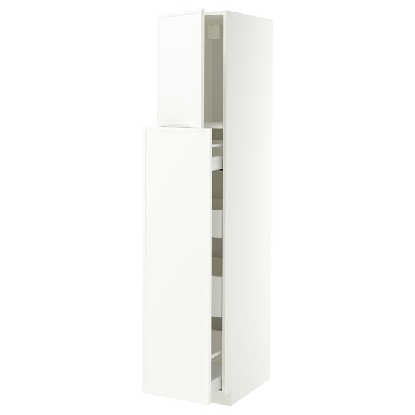 METOD / MAXIMERA Hc w p-o func 1dr/4drw, white/Aspudden matt white, 40x60x200 cm