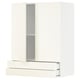 METOD white kitchen unit: modern design with drawers and shelves, crafted from particleboard and plastic for durability.