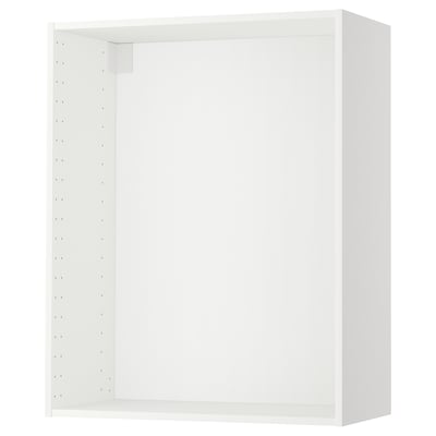 White METOD wall cabinet, square, open, ready for kitchen customization.