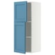 METOD Wall cabinet with shelves/2 doors, white/Lerhyttan blue, 40x100 cm