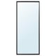 NISSEDAL black-framed mirror. Timeless design, versatile, hangs vertically or horizontally. Glass with safety film for bathroom approved.
