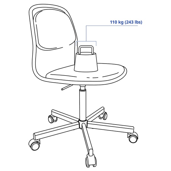 Illustration with measurements for the product: ÖRFJÄLL.