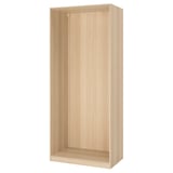 Wooden PAX wardrobe, minimalist design for clothes.