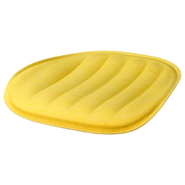 PYNTEN Seat pad, yellow, 41x43 cm