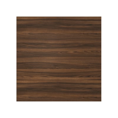 SIBBARP walnut wood texture wall panel. Dark brown laminates, rectangular shape.