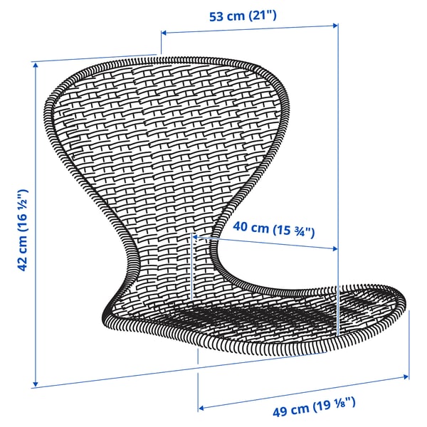 SKÅLSTA Seat shell, rattan