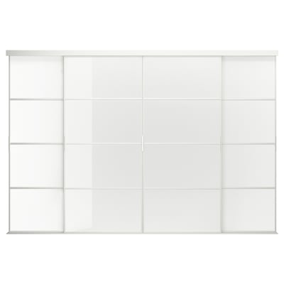 A white SKYTTA sliding door with a minimalist design.