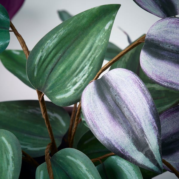 SMÅTÄRNA Artificial potted plant, paper/Spiderwort, 10 cm