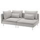 SÖDERHAMN sectional sofa, grey, modern, spacious, deep cushions.