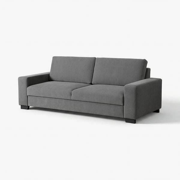 Modern grey SÖRVALLEN sofa, minimalist design with cushions on all sections.