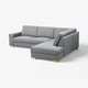 Grey SÖRVALLEN sectional sofa, modern & minimalist, wooden legs.