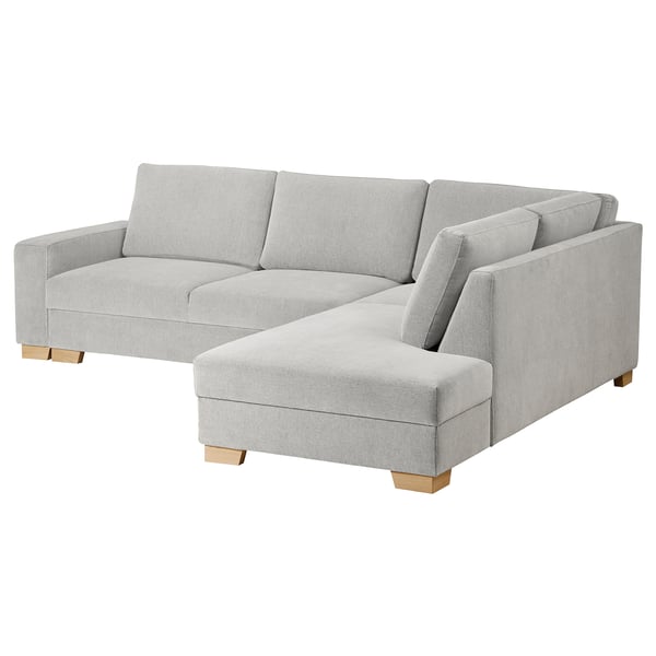 SÖRVALLEN sofa, light grey, l-shape, modern scandinavian design.