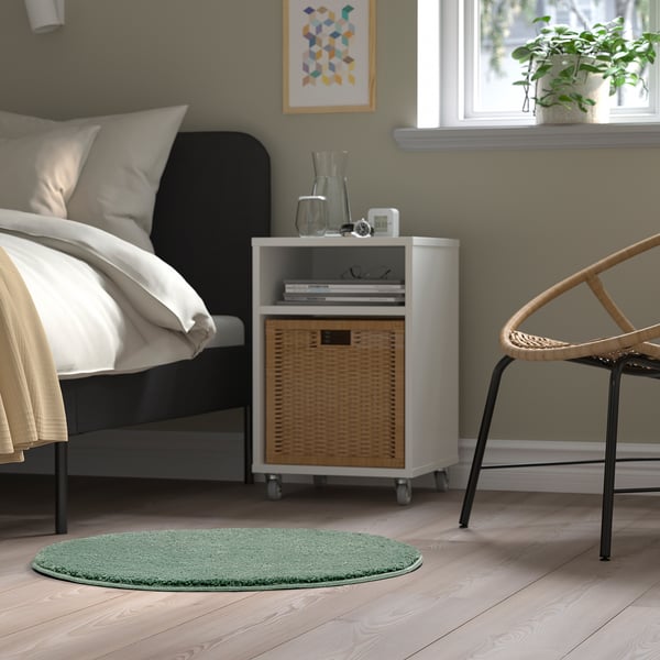 STOENSE Rug, low pile, pale green, 70 cm