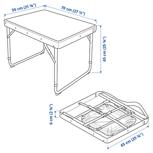 Illustration with measurements for the product: STRANDÖN.
