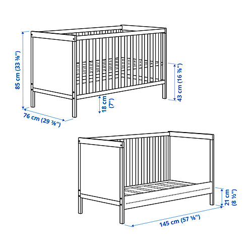 Illustration with measurements for the product: SUNDVIK.
