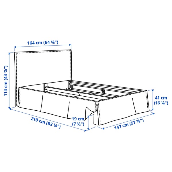 TÄRNKULLEN Upholstered bed frame