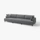Grey UPPÅKRA sofa, modern design, deep cushions, wooden legs.