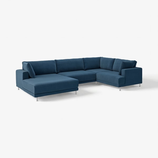 UPPÅKRA sectional sofa, blue, modern design, plush cushions, sturdy wood frame.
