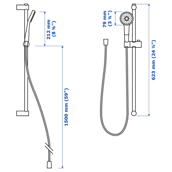 Illustration with measurements for the product: VALLAMOSSE.