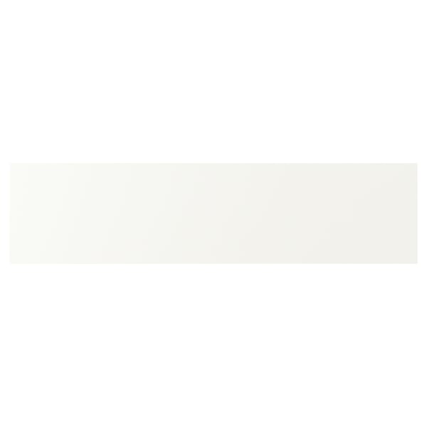 VALLSTENA, white kitchen fronts, smooth surface, plastic foil material, rectangle shape, simple design.