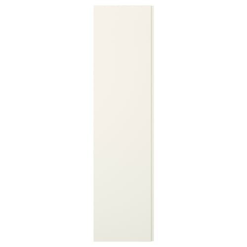 VIKANES white cabinet door, minimalist with groove handle, rectangular.