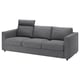 Modern grey VIMLE sofa with textured fabric, soft cushions, and adjustable headrests.