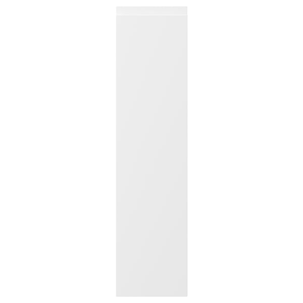VOXTORP: white, sleek cabinet with integrated handles, modern minimalist design.