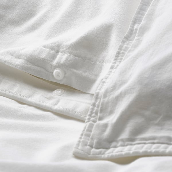 ÄNGSLILJA Housse de couette et 2 taies, blanc, 240x220/50x60 cm
