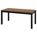 ÅLHULT Table extensible, noir/brun, 170/220x80 cm