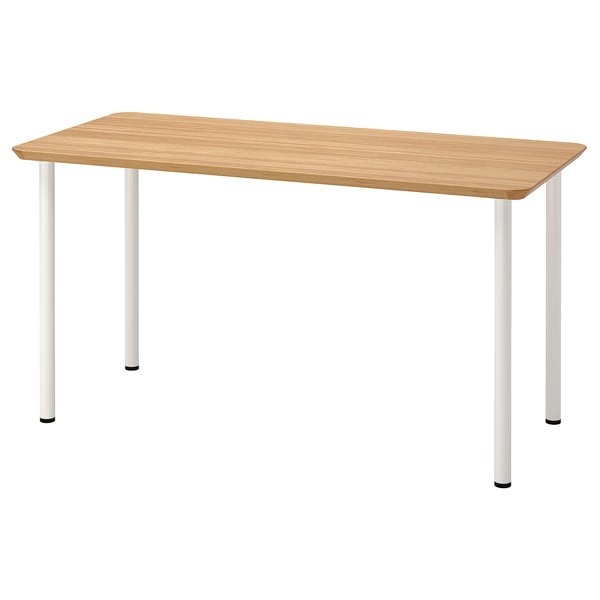 ANFALLARE / ADILS Bureau, bambou/blanc, 140x65 cm