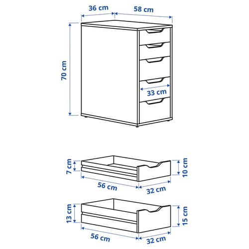 ANFALLARE / ALEX Bureau, bambou/blanc, 140x65 cm