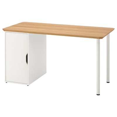 ANFALLARE / ALEX Bureau, bambou/blanc, 140x65 cm