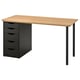 ANFALLARE / ALEX Bureau, bambou/brun noir, 140x65 cm