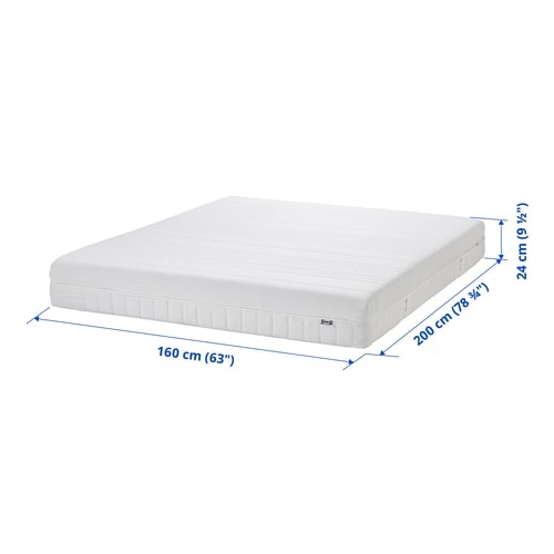 ÅNNELAND Matelas hybride, ferme/blanc, 160x200 cm