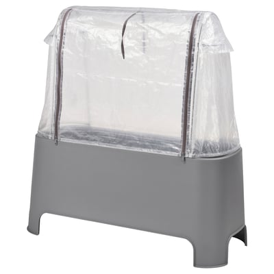 ASPAREN Lot de germoirs, extérieur gris/blanc transparent, 89x38x91 cm