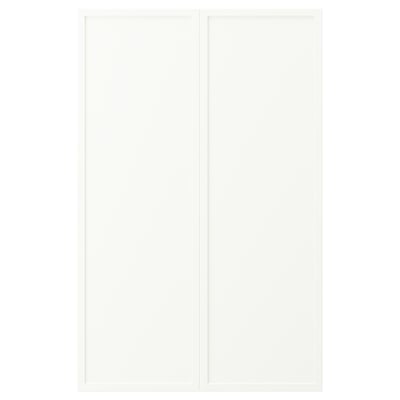 ASPUDDEN Porte élément bas d'angle, 2pcs, blanc mat, 25x80 cm