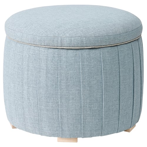 ÅTERLÖGA Pouf, avec rangement/Kilanda bleu clair