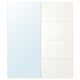 AULI / MEHAMN Jeu 2 ptes coul, blanc miroir/double face blanc, 200x236 cm