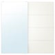 AULI / MEHAMN Jeu 2 ptes coul, blanc miroir/double face blanc, 200x201 cm