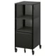 BEKANT Rangement mobile, grillage/noir, 41x101 cm