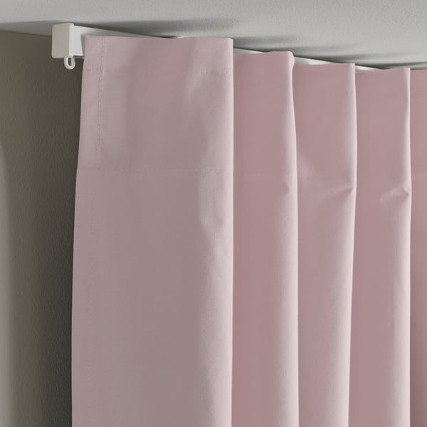 BENGTA Rideau occultant, 1 pièce, rose clair/ruflette, 210x300 cm