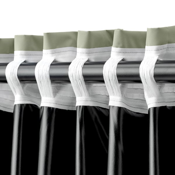 BENGTA Rideau occultant, 1 pièce, vert/ruflette, 210x300 cm